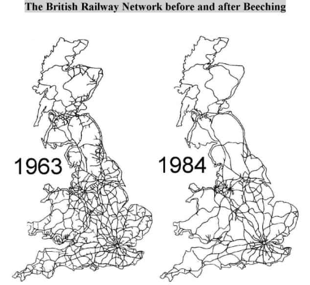 Beeching Rail Map