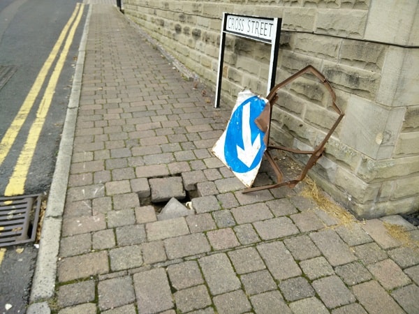 Cross Street Sunken Pavement